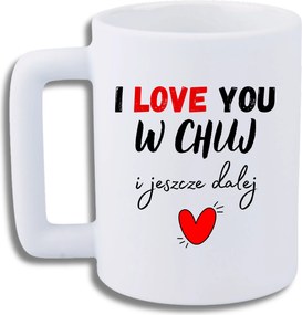 Bögre Fehér Leo Vicces Ajándék Valentin Nap I Love You W C***