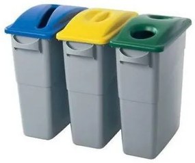 Rubbermaid Slim Jim műanyag szemetes kosár szelektív hulladékgyűjtésre, 87 literes térfogattal