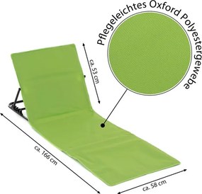 Állítható strandszőnyeg háttámlával 2 db zöld