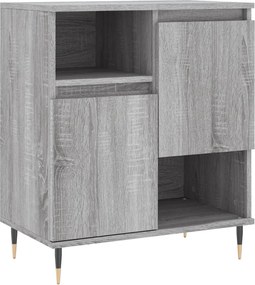 vidaXL szürke sonoma színű szerelt fa tálalószekrény 60 x 35 x 70 cm