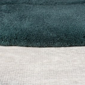 Kékeszöld kézi szövésű gyapjú kerek szőnyeg ø 160 cm Shard Teal – Flair Rugs
