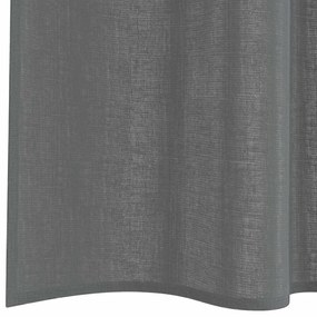 2 db sötétszürke fátyolfüggönyök hurokkal 140x260 cm