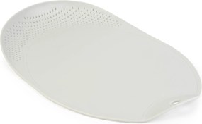 Vágódeszka Műanyag Konyhai Csepegtető Fogantyúval Fehér 38x25cm