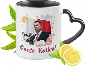 Fekete Pis Bögre Fekete Szív Alakú Füllel Ajándék Nyomtatott