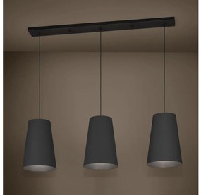 Eglo 390133 - Csillár zsinóron PETROSA 3xE27/40W/230V fekete