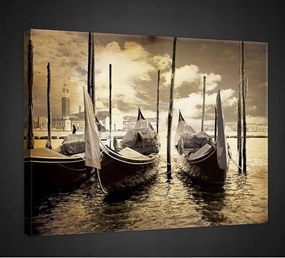 Falikép gondolák festmény Velence 100x75