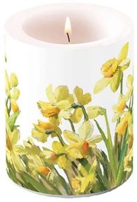 Golden Daffodils átvilágítós gyertya 12x10cm