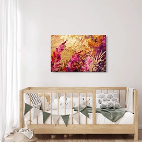Kép - Absztrakt festmény virágok II. (90x60 cm)