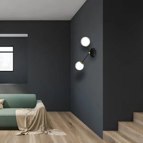 Fali lámpa JOY 2xE14/40W/230V fekete/arany