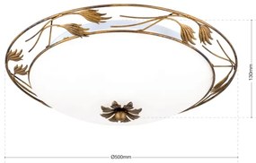 Orion DL 7-509/50 - Mennyezeti lámpa FLEUR 3xE27/60W/230V átm. 50 cm bronz