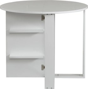 Middle étkezőasztal, magasfényű fehér, 90 cm