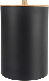 Hulladékgyűjtő szemetes kuka fekete bambusz fürdőszobai 7L