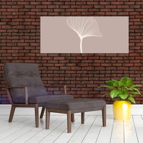 Kép - Bézs színű levelek N⁰5 (120x50 cm)