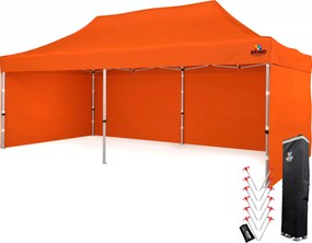 Alumínium esküvői sátor 3x6 m – elegáns és gyorsan felállítható - plusz 3 oldalfal - Narancs