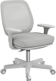 Vinsetto irodai szék, ergonomikus íróasztali szék forgófunkcióval, állítható magasságú, szürke