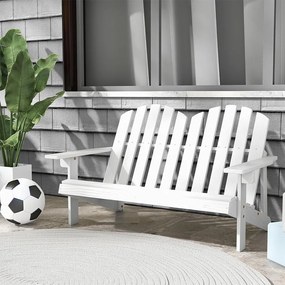 2 személyes adirondack szék gyerekeknek, fehér