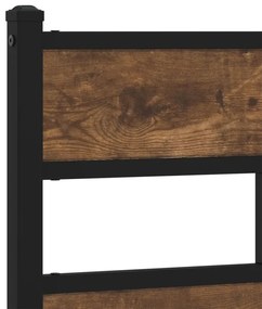 füstös tölgy színű szerelt fa és vas fejtámla 120 cm