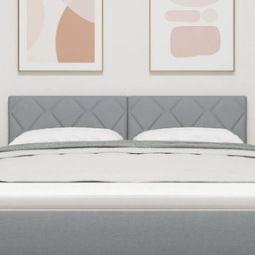 Fejtámla Gyémánt Blokk Mintás Világosszürke 160 cm Szövet