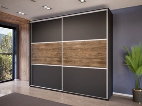 Luminera Tolóajtós Gardrób (Antracit-Bolzánó) modern