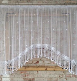 Készfüggöny 300x180, görög hálós, íves, gipiura 30cm