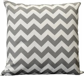 Ágyneműhuzat 40x40 szürke fehér Cikk-cakk Keskeny dekoratív párnahuzat