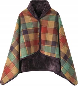 Puha meleg takaró az alvásszünethez poncsó stílusban, 100 cm-es méretben × 140 cm