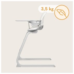 Lionelo - Gyermek étkezőszék 2in1 DALIA fehér/szürke