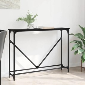 Konzolasztal Musta tammi 102 x 22,5 x 75 cm Faanyag