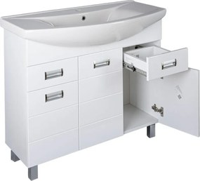 Viva SZQUARE 100 lábon álló fürdőszobabútor Sanovit ZENON 6095 porcelán mosdóval 97 x 51 cm