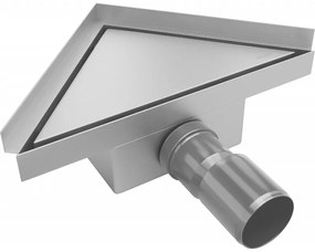 Mexen Flat-T M13 háromszögletű padlóösszefolyó 20 x 20 cm, inox - 1010320