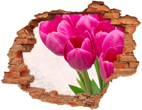 3d-s lyukat fali matrica Rózsaszín tulipánok nd-c-90952565