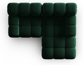 Zöld bársony sarokkanapé (jobb oldali) Bellis – Micadoni Home