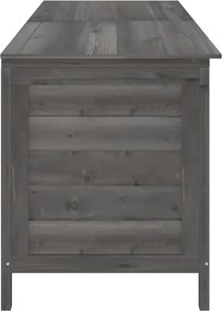 vidaXL antracit tömör fenyőfa kerti tárolóláda 198,5 x 50 x 56,5 cm