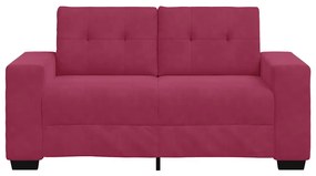 bordó bársony loveseat kanapé 120 cm