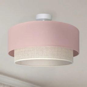 Brilagi - LED felületre szerelhető mennyezeti csillár BOHO BOBO 1xE27/60W/230V átm. 40 cm rózsaszín/krémszínű