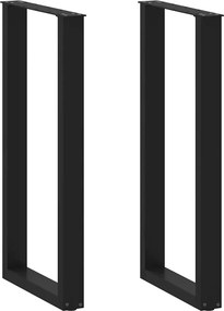 vidaXL 2 db fekete U-alakú acél bárasztalláb 50 x (100-101) cm