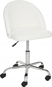 Szék Forgatható Irodai Forgószék Állítható Kerekekkel Fehér