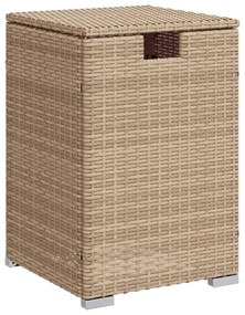 bézs polyrattan propántartály borító asztal 40 x 40 x 60 cm