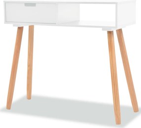 vidaXL fehér tömör fenyőfa tálalóasztal 80 x 30 x 72 cm
