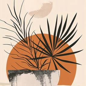 Poszter 70x70cm Pálmafás Nyugat