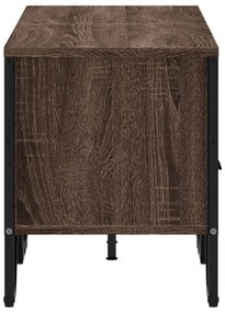 barna tölgy színű szerelt fa TV-szekrény 122 x 34 x 41 cm