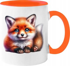 Gyönyörű Őszi Bögre 330ml Kávé Ajándék Őszi Róka Csomagolás