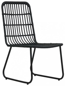 3 részes polyrattan és üveg kültéri étkezőgarnitúra