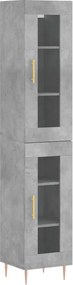 vidaXL betonszürke szerelt fa magasszekrény 34,5x34x180 cm