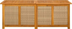 vidaXL Kerti Tároló Doboz 185 L Tömör Akácfa 150 x 50 x 56 cm Bézs
