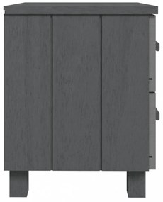HAMAR 2 db sötétszürke tömör fa éjjeliszekrény 40x35x44,5 cm