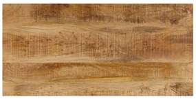 Tömör mangófa és acél dohányzóasztal 100 x 50 x 35 cm