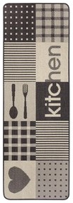 Weave Patchwork Kitchen bézs konyhai futószőnyeg, 70 x 180 cm - Hanse Home
