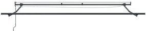 automatikus behúzható napernyő LED-del Sárga és narancs 450x350 cm