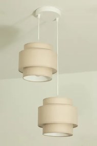 BRILAGI - Kábeles függőlámpa RESNA 2xE27/60W/230V, átm. 30 cm, bézs